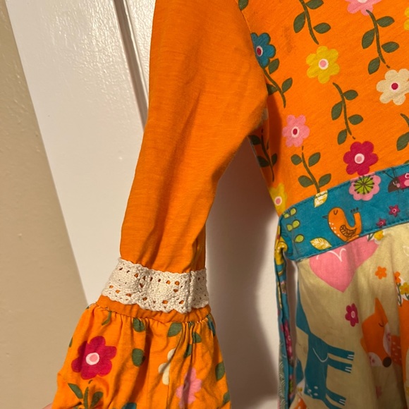 Jelly The Pug Girls Size 4T  Dress Ruffle Animal Print Fox News Dress - Picture 5 of 6